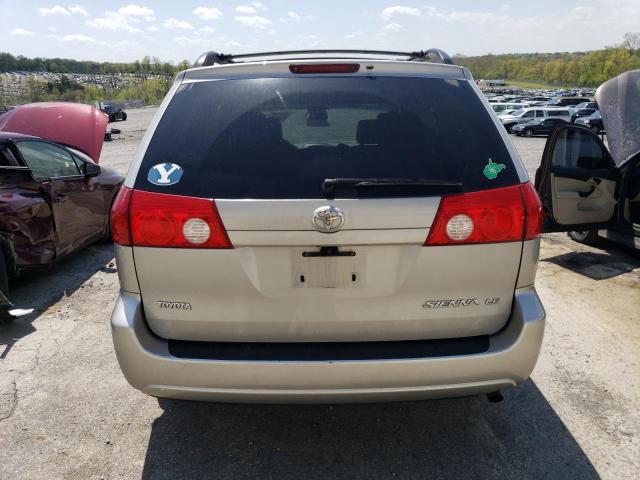 5TDZK23C48S196505 - 2008 TOYOTA SIENNA CE SILVER photo 6