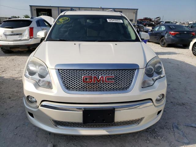 1GKKVTED7CJ203302 - 2012 GMC ACADIA DENALI WHITE photo 5