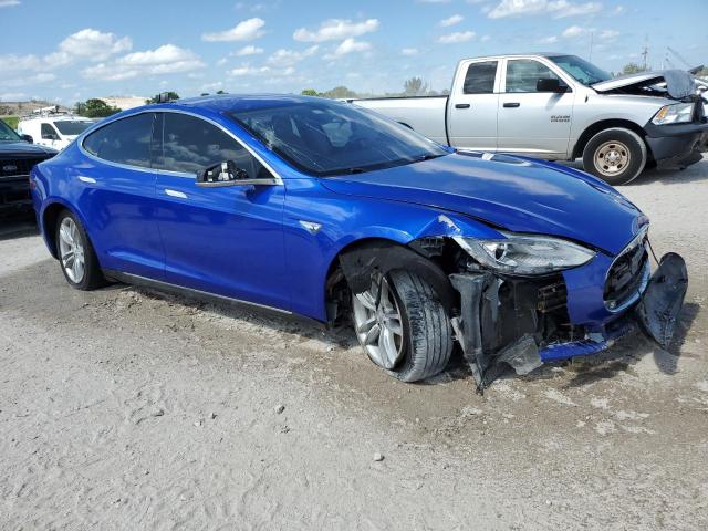 5YJSA1S14EFP44162 - 2014 TESLA MODEL S BLUE photo 4