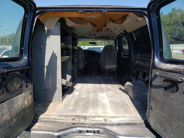 1FTRE14W25HA71237 - 2005 FORD ECONLINE E150 VAN BLUE photo 10