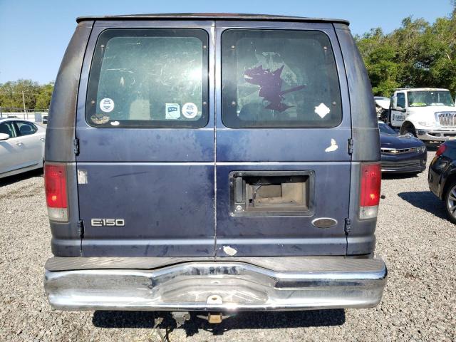 1FTRE14W25HA71237 - 2005 FORD ECONLINE E150 VAN BLUE photo 6