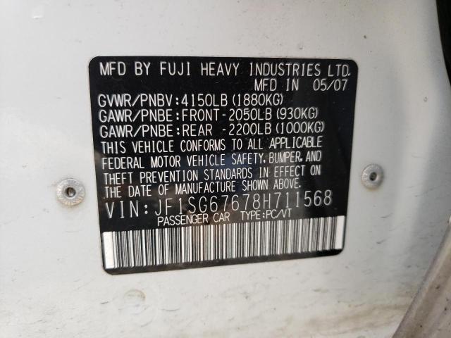 JF1SG67678H711568 - 2008 SUBARU FORESTER 2.5X LL BEAN BEIGE photo 12