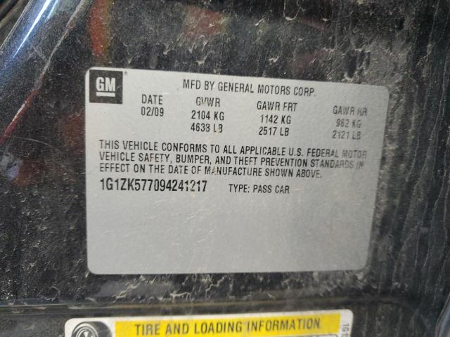 1G1ZK577094241217 - 2009 CHEVROLET MALIBU LTZ 黑色 照片 12