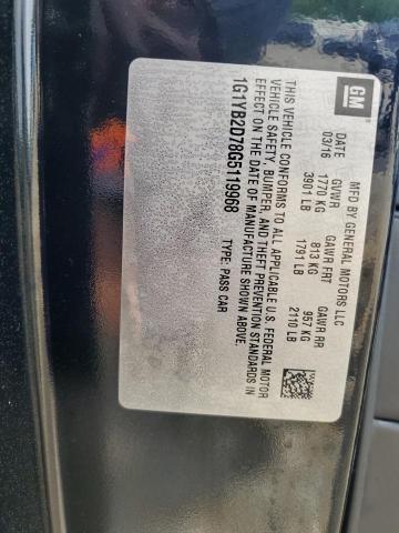 1G1YB2D78G5119968 - 2016 CHEVROLET CORVETTE STINGRAY 1LT BLACK photo 13