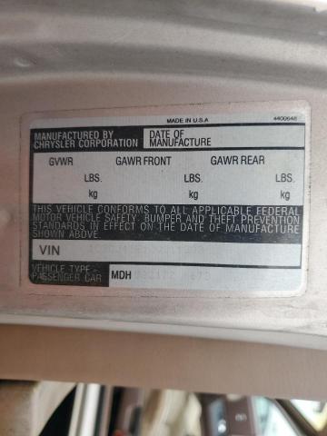 1C3CJ41E1JG311333 - 1988 CHRYSLER LEBARON TAN photo 12