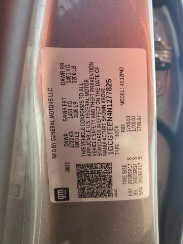 1GCGTEEN4N1277825 - 2022 CHEVROLET COLORADO ZR2 GRAY photo 12
