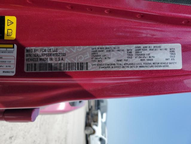 1C4JJXP68MW852703 - 2021 JEEP WRANGLER U SAHARA 4XE PINK photo 13