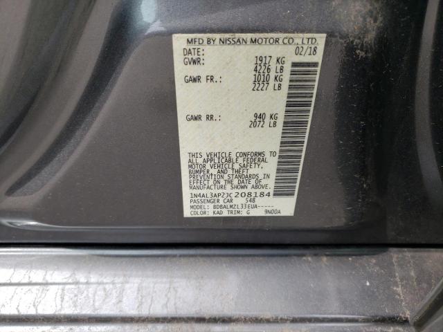 1N4AL3AP2JC208184 - 2018 NISSAN ALTIMA 2.5 GRAY photo 12