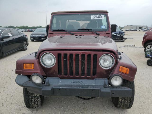 1J4FA59S12P705970 - 2002 JEEP WRANGLER / SAHARA MAROON photo 5