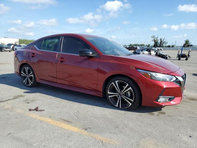 3N1AB8DV7MY210838 - 2021 NISSAN SENTRA SR RED photo 4