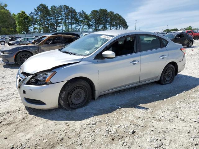 3N1AB7AP7EY217595 - 2014 NISSAN SENTRA S SILVER photo 1