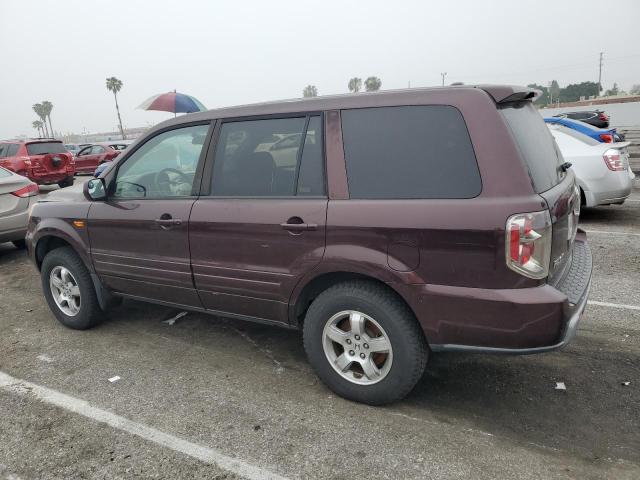 5FNYF28378B019900 - 2008 HONDA PILOT SE BURGUNDY photo 2