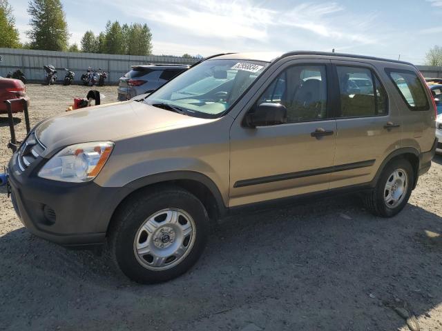 JHLRD78565C023117 - 2005 HONDA CR-V LX BROWN photo 1