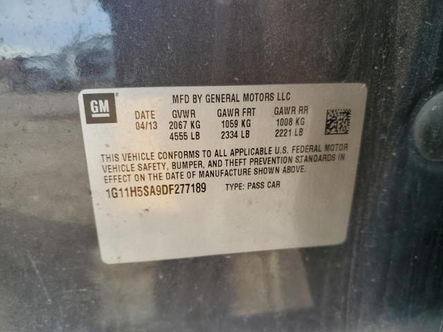 1G11H5SA9DF277189 - 2013 CHEVROLET MALIBU LTZ 灰色 照片 12