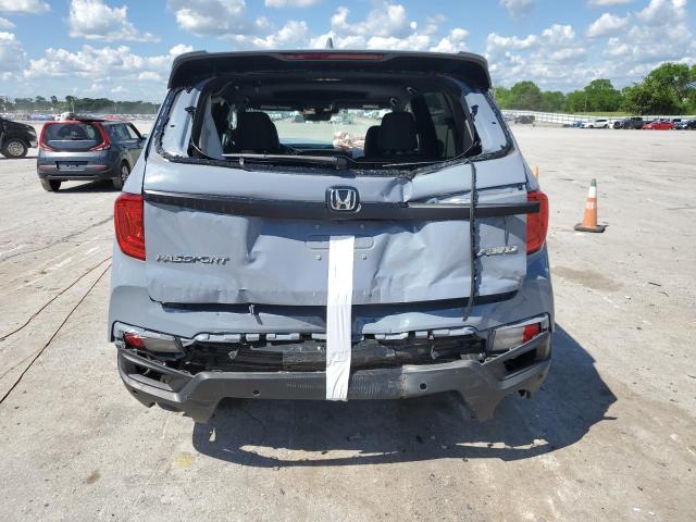 5FNYF8H57NB000361 - 2022 HONDA PASSPORT EXL GRAY photo 6