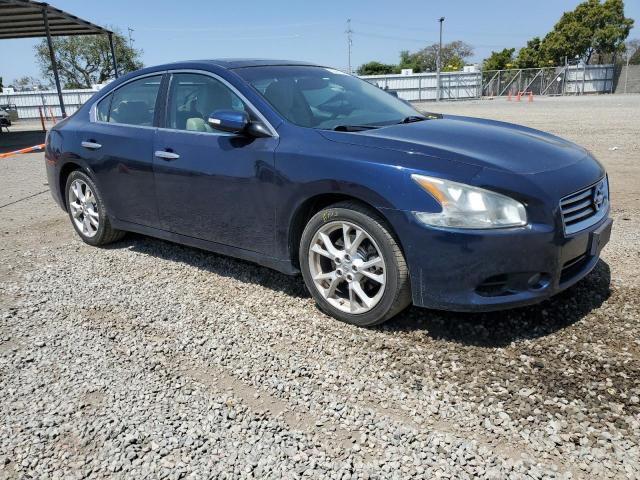 1N4AA5AP8EC462554 - 2014 NISSAN MAXIMA S BLUE photo 4