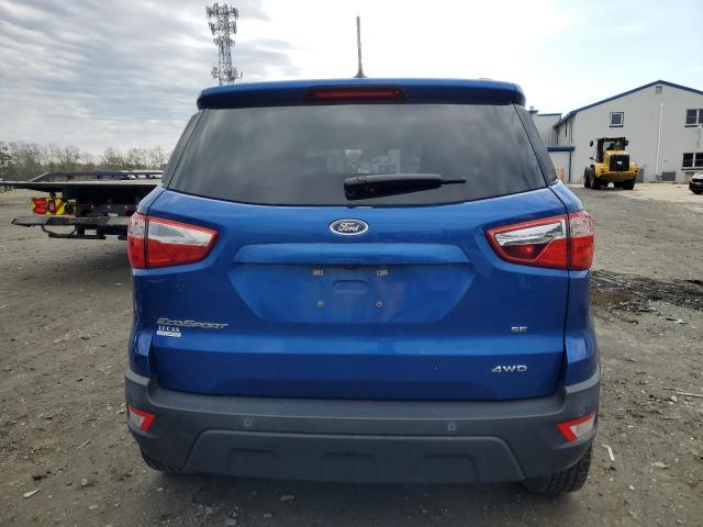 MAJ6S3GL4KC255862 - 2019 FORD ECOSPORT SE ლურჯი ფოტო 6