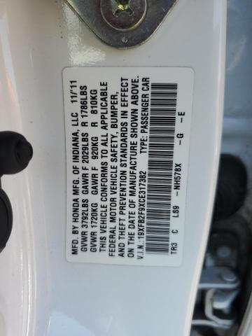 19XFB2F9XCE317382 - 2012 HONDA CIVIC EXL Ağ foto 13