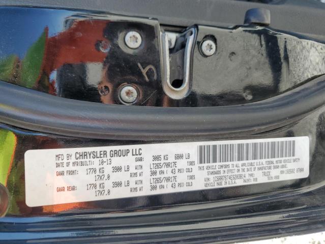 1C6RR7ST4ES203814 - 2014 RAM 1500 ST BLACK photo 12