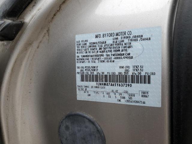 1LNHM87A65Y637290 - 2005 LINCOLN LS 银色 照片 12