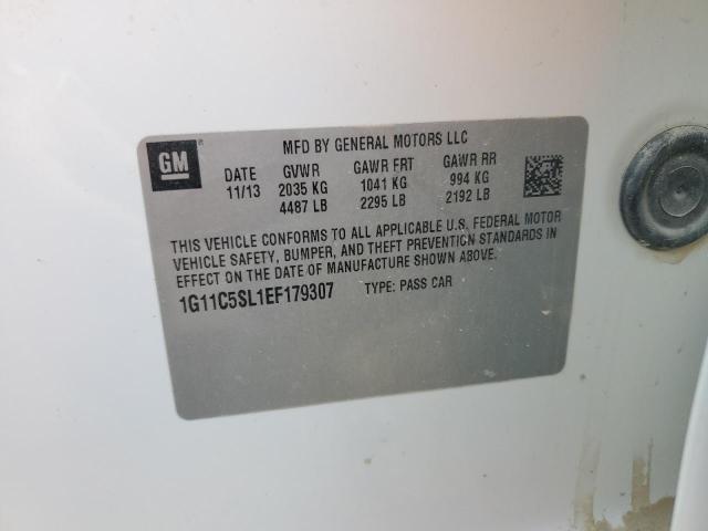1G11C5SL1EF179307 - 2014 CHEVROLET MALIBU 1LT WHITE photo 12