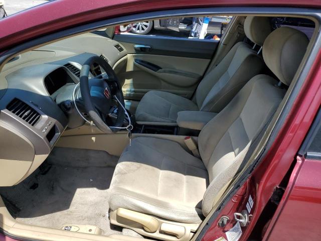 2HGFA16527H503939 - 2007 HONDA CIVIC LX BURGUNDY photo 7