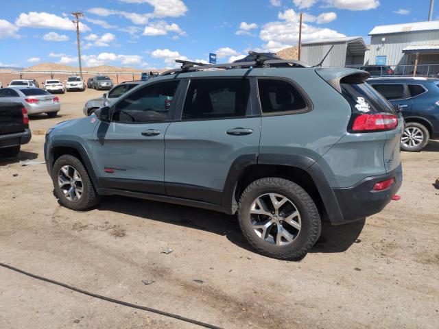 1C4PJMBS1FW646896 - 2015 JEEP CHEROKEE TRAILHAWK BLUE photo 2