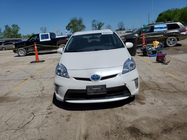 JTDKN3DUXE0379654 - 2014 TOYOTA PRIUS WHITE photo 5