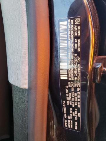 ZASFAKPN2J7B91716 - 2018 ALFA ROMEO STELVIO SPORT შავი ფოტო 12