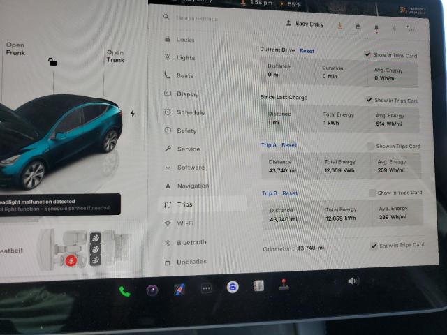 7SAYGAEE2PF620551 - 2023 TESLA MODEL Y 蓝色 照片 9