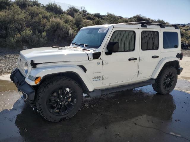 1C4JJXP69MW682528 - 2021 JEEP WRANGLER U SAHARA 4XE WHITE photo 1