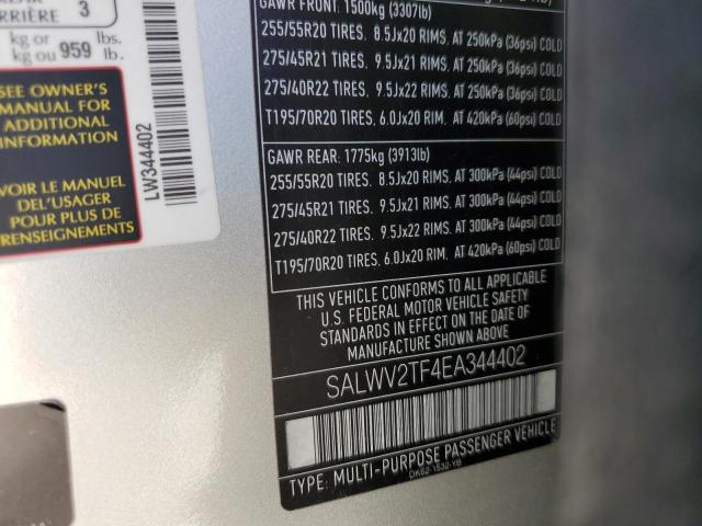 SALWV2TF4EA344402 - 2014 LAND ROVER RANGE ROVE AUTOBIOGRAPHY BEIGE photo 13