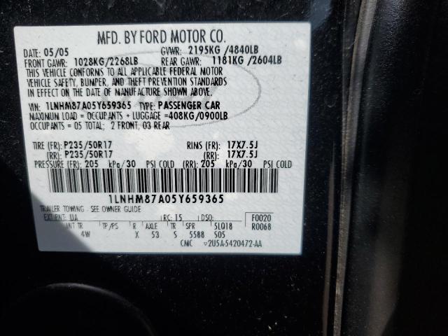 1LNHM87A05Y659365 - 2005 LINCOLN LS 黑色 照片 12