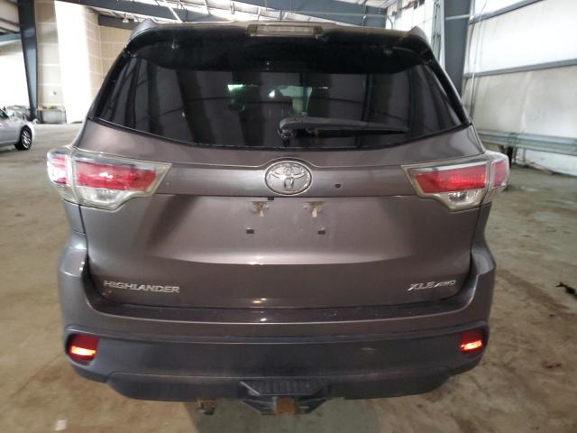 5TDJKRFH6FS212309 - 2015 TOYOTA HIGHLANDER XLE Boz foto 6