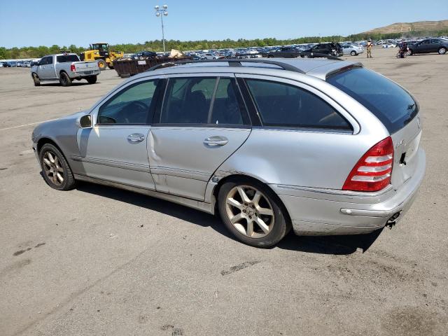 WDBRH61J55F624793 - 2005 MERCEDES-BENZ C 240 SPORTWAGON SILVER photo 2