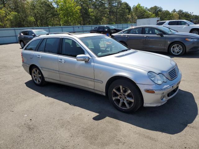 WDBRH61J55F624793 - 2005 MERCEDES-BENZ C 240 SPORTWAGON SILVER photo 4