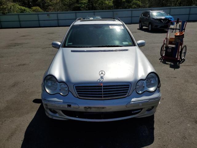 WDBRH61J55F624793 - 2005 MERCEDES-BENZ C 240 SPORTWAGON SILVER photo 5