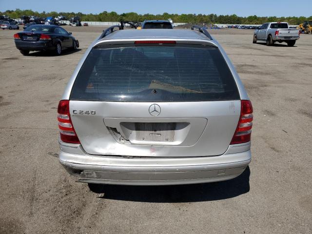 WDBRH61J55F624793 - 2005 MERCEDES-BENZ C 240 SPORTWAGON SILVER photo 6