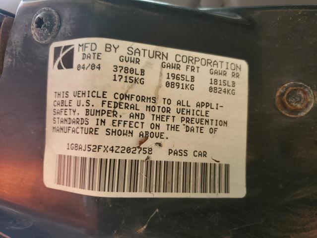 1G8AJ52FX4Z202758 - 2004 SATURN ION LEVEL 2 BLUE photo 13