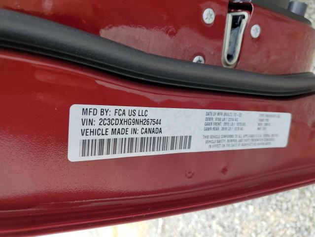 2C3CDXHG9NH267544 - 2022 DODGE CHARGER GT BURGUNDY photo 13