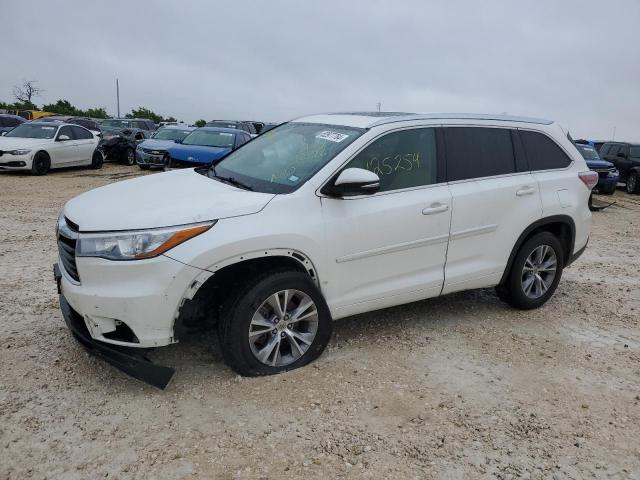 5TDKKRFH4FS064228 - 2015 TOYOTA HIGHLANDER XLE WHITE photo 1