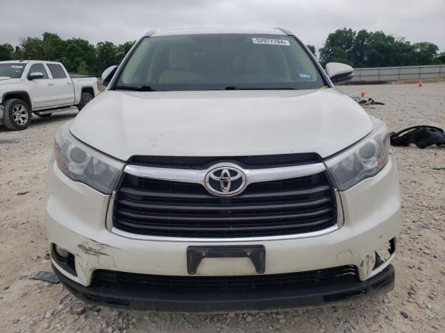 5TDKKRFH4FS064228 - 2015 TOYOTA HIGHLANDER XLE WHITE photo 5
