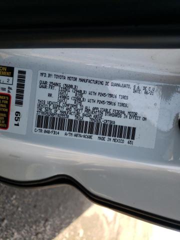 3TYRX5GN8MT025530 - 2021 TOYOTA TACOMA ACCESS CAB WHITE photo 10