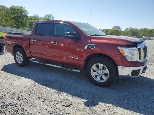 1N6AA1EJ3HN541144 - 2017 NISSAN TITAN S RED photo 4