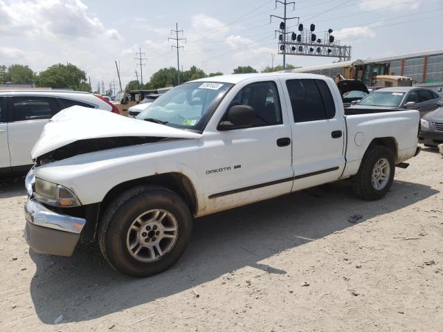 1B7HL2AN31S289218 - 2001 DODGE DAKOTA QUAD WHITE photo 1