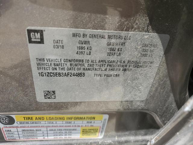 1G1ZC5EB3AF244853 - 2010 CHEVROLET MALIBU 1LT GRAY photo 12