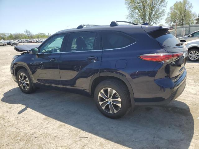 5TDHZRBH9NS241589 - 2022 TOYOTA HIGHLANDER XLE BLUE photo 2