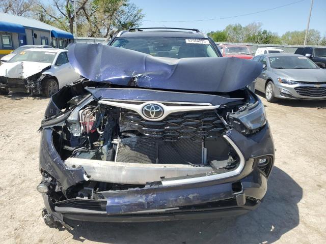 5TDHZRBH9NS241589 - 2022 TOYOTA HIGHLANDER XLE BLUE photo 5