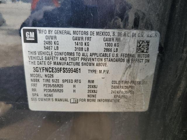 3GYFNCE39FS599461 - 2015 CADILLAC SRX PERFORMANCE COLLECTION Көк фото 14