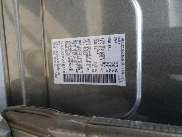 5N1DR3CC9PC238710 - 2023 NISSAN PATHFINDER SL GRAY photo 12